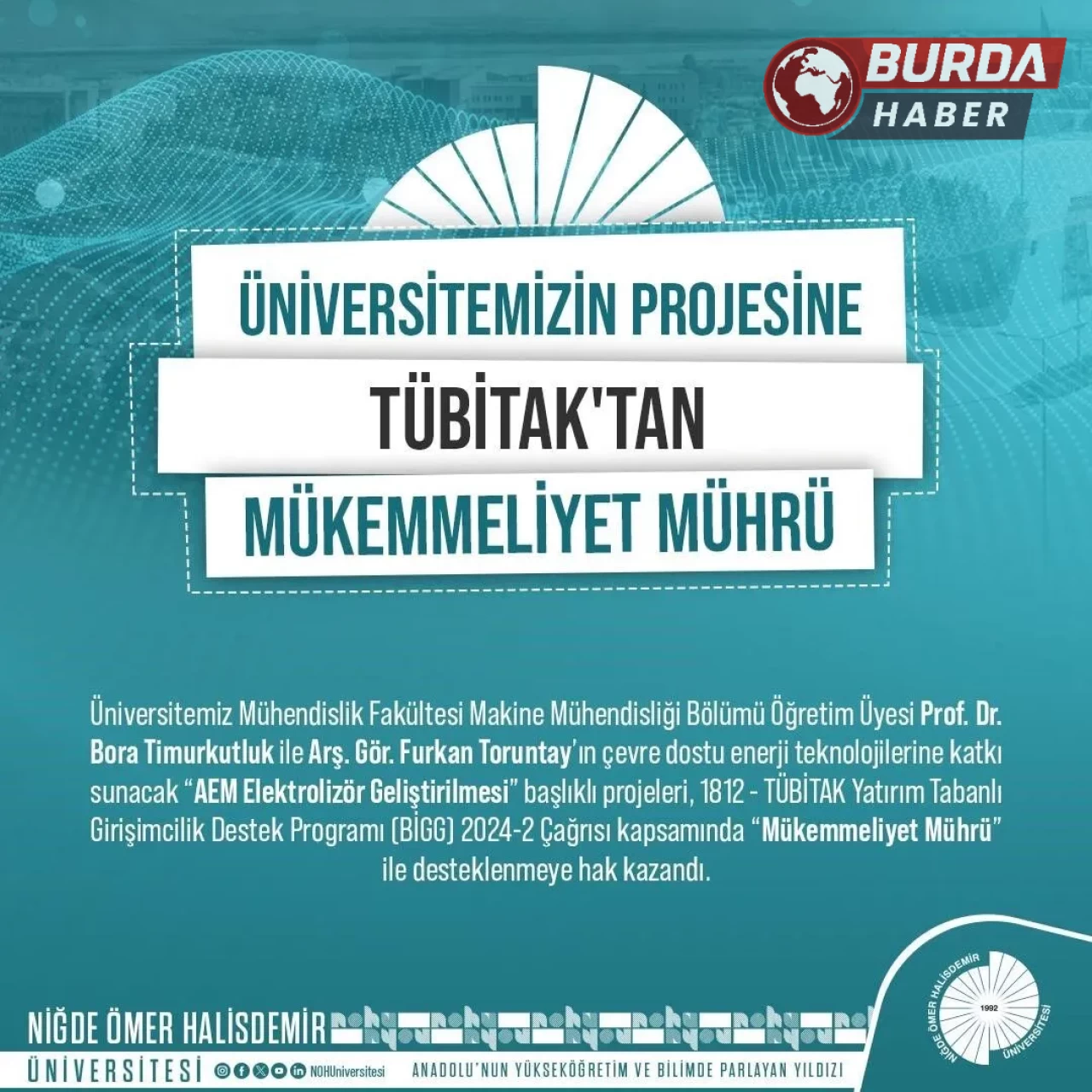 NÖHÜ akademisyenleri yeni projeleriyle eşsiz bir başarıya imza atıyor!