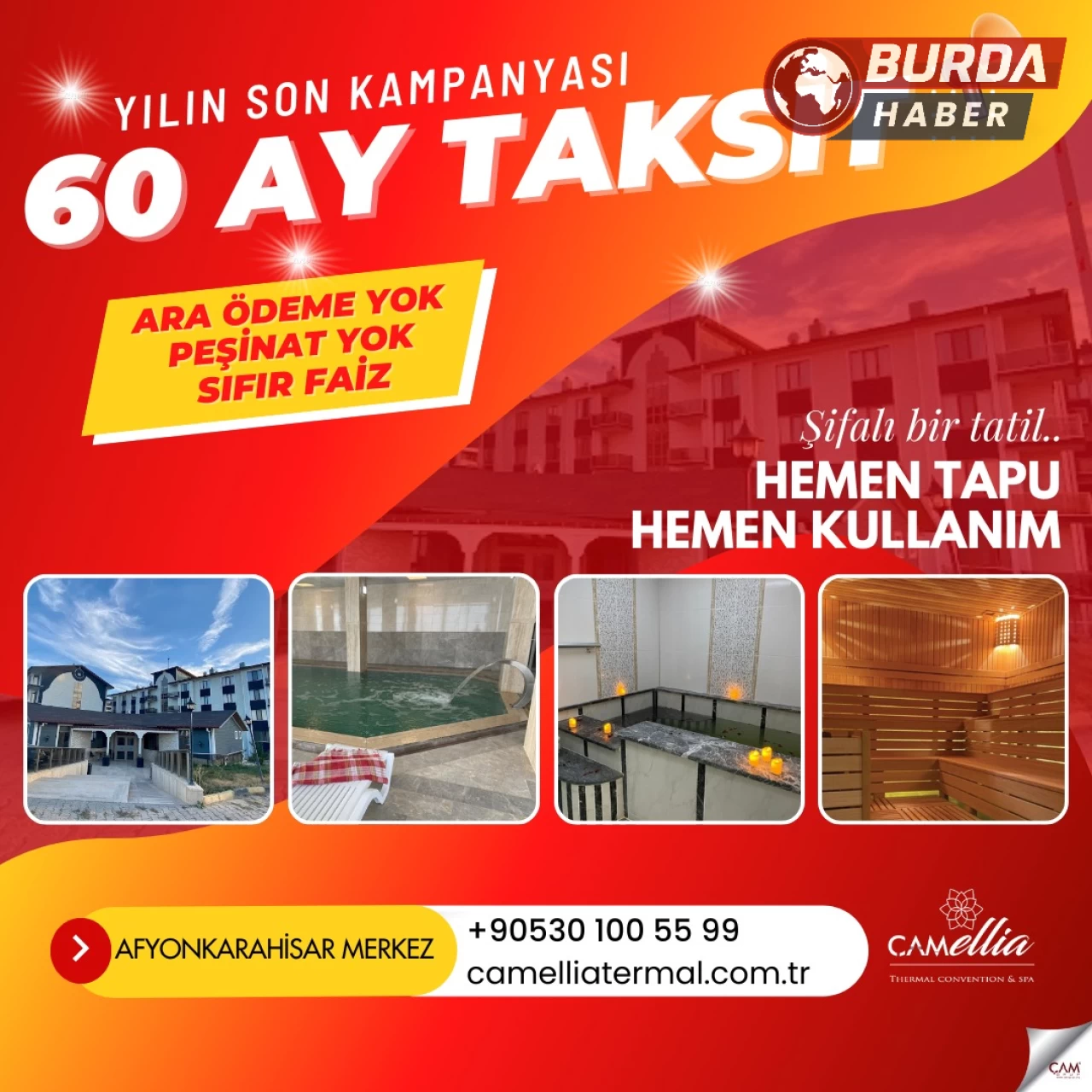 Afyonkarahisar’da 60 Ay Taksitle Termal Tatil Fırsatı