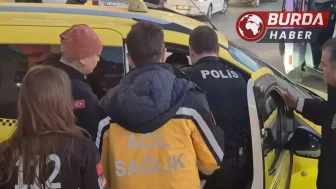 Takside kendinden geçen şahıs polis ve sağlık ekiplerini seferber etti