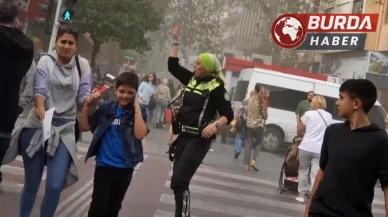 Kadın polisin yangın duyarlılığı emniyet müdüründen takdir aldı.