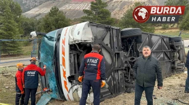 Isparta'da meydana gelen otobüs kazasında 1 kişi hayatını kaybetti.