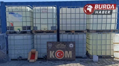 KOM ekipleri Aydın merkezli operasyonda 9 ton etil alkol ele geçirdi.