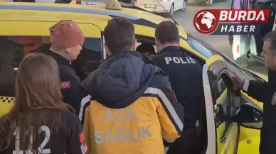 Takside kendinden geçen şahıs polis ve sağlık ekiplerini seferber etti